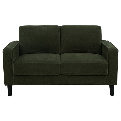 Ruth 2-piece Fabric Upholstered Track Arm Sofa Matcha Green