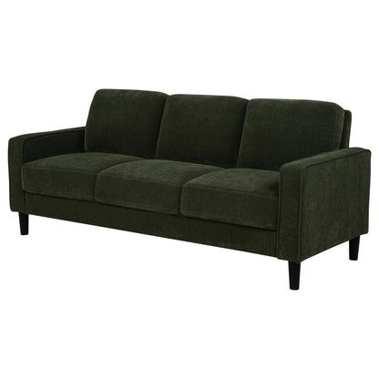Ruth 77-inch Fabric Upholstered Track Arm Sofa Matcha Green