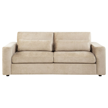 Amador Chenille Upholstered Track Arm Sofa Camel