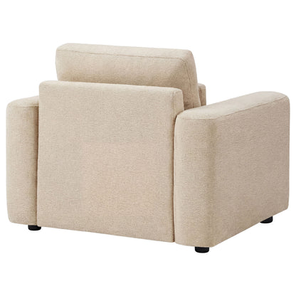Amador Chenille Upholstered Track Arm Accent Chair Camel