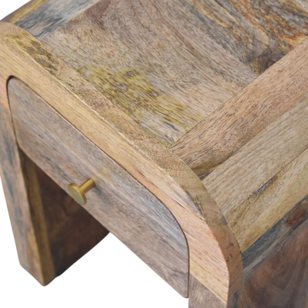 Mini Darcy - Nightstand With Curved Edges - The Sleep Loft - Online Mattress Showroom NYC