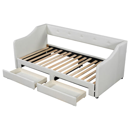 Upholstered Daybed With 2 Drawers - The Sleep Loft - Online Mattress Showroom NYC
