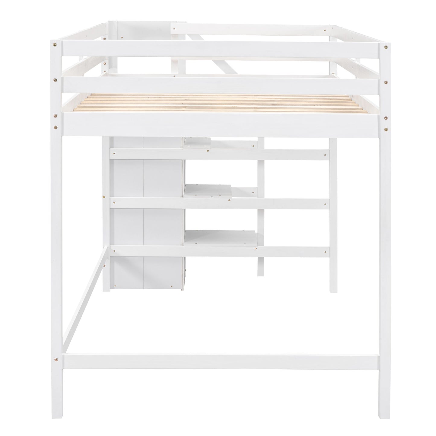 Loft Bed With Built In Storage Wardrobe And Staircase - The Sleep Loft - Online Mattress Showroom NYC