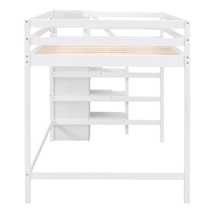 Loft Bed With Built In Storage Wardrobe And Staircase - The Sleep Loft - Online Mattress Showroom NYC