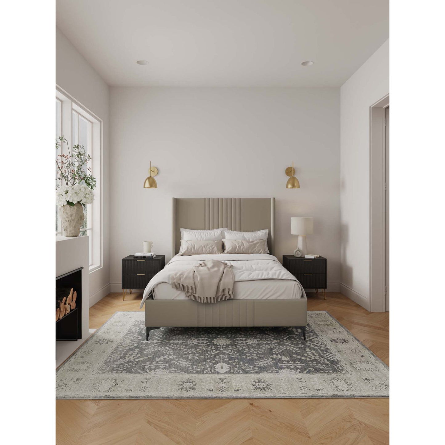 Promenade - Bed With Upholstered Headboard And Slats - The Sleep Loft - Online Mattress Showroom NYC