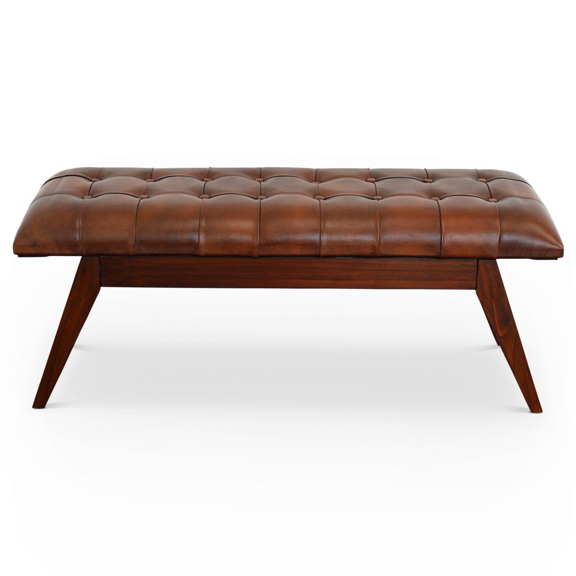 Maja - Bench - Cognac / Dark Brown - The Sleep Loft - Online Mattress Showroom NYC
