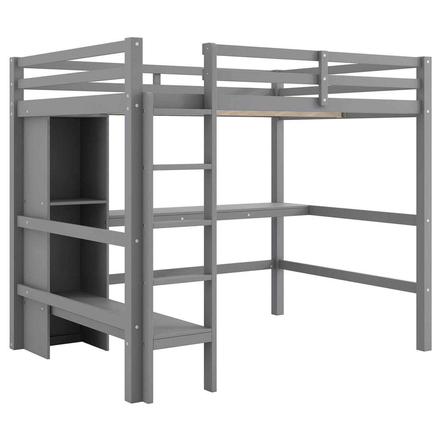 Loft Bed With Built In Desk And Multifunction Shelves - The Sleep Loft - Online Mattress Showroom NYC