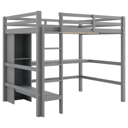 Loft Bed With Built In Desk And Multifunction Shelves - The Sleep Loft - Online Mattress Showroom NYC