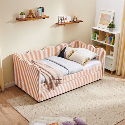 Gingham Daybed With USB Charging Port, Wave-Shaped Design - The Sleep Loft - Online Mattress Showroom NYC