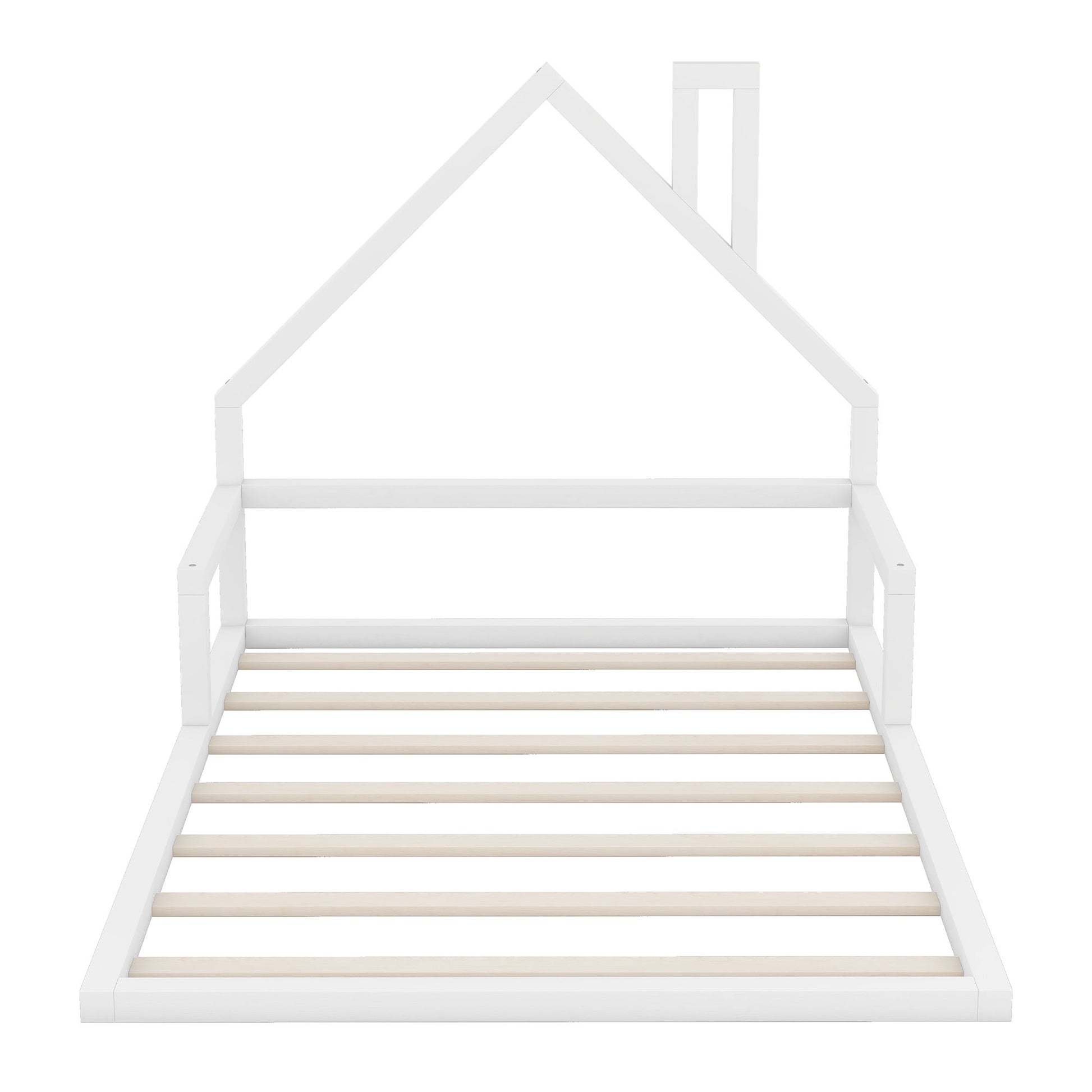 Elegant Floor Bed With House Shaped Headboard - The Sleep Loft - Online Mattress Showroom NYC