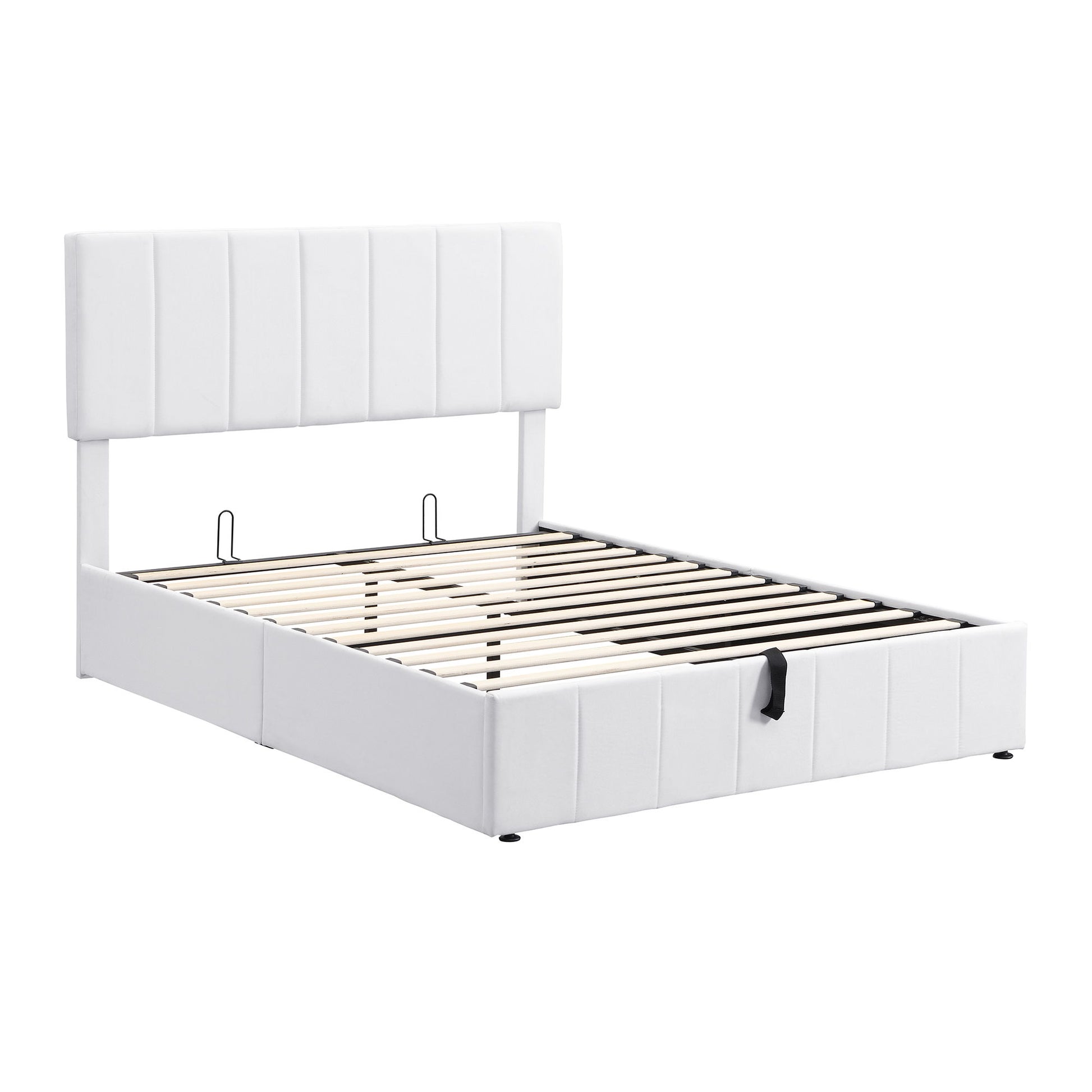 Elegant Upholstered Platform Bed With Hydraulic Storage System - The Sleep Loft - Online Mattress Showroom NYC