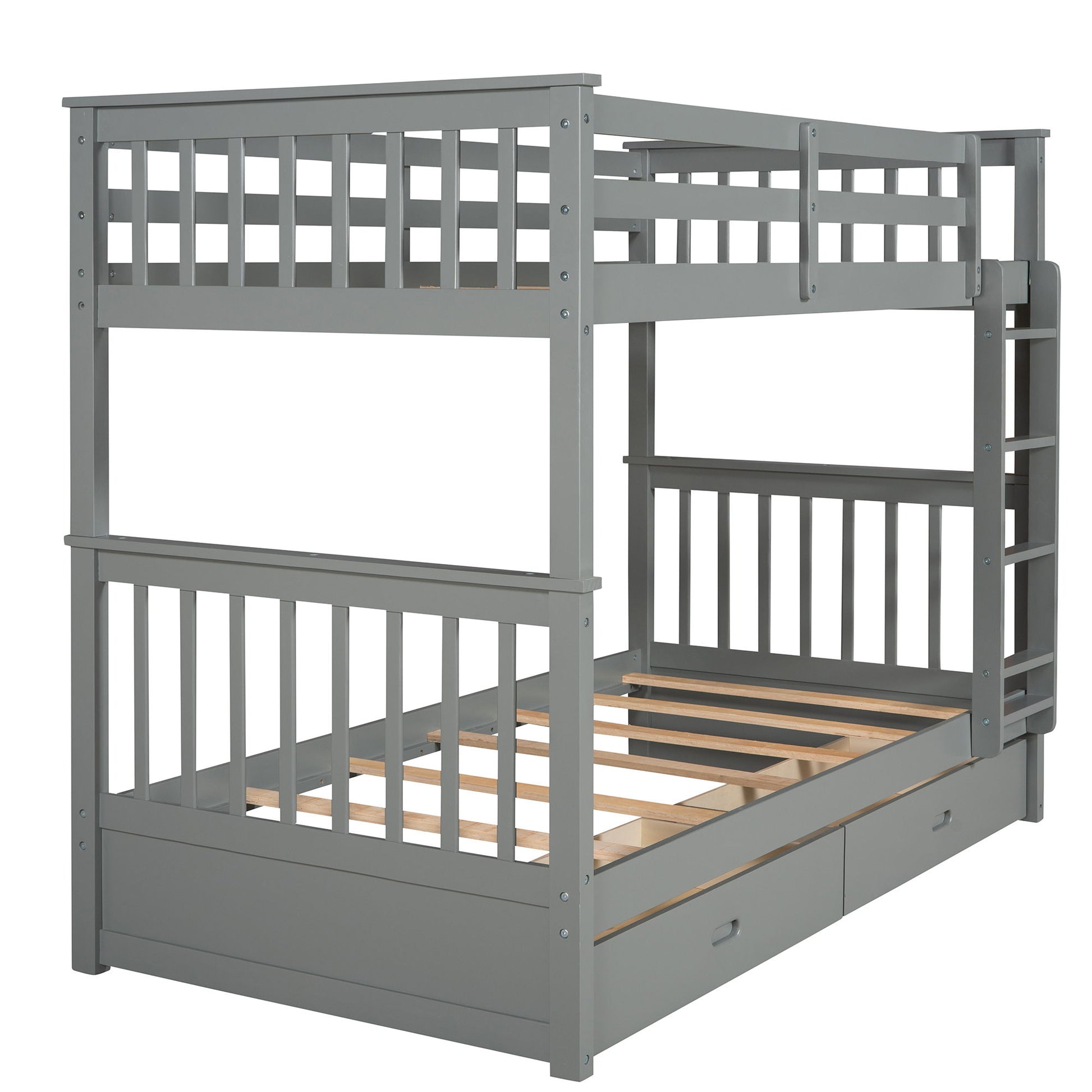 Bunk Bed With Ladders And 2 Storage Drawers - The Sleep Loft - Online Mattress Showroom NYC