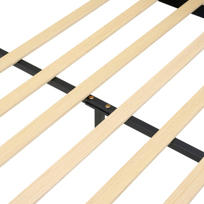 Upholstered Simple Modern Bedroom Bed With Curved Headboard - The Sleep Loft - Online Mattress Showroom NYC