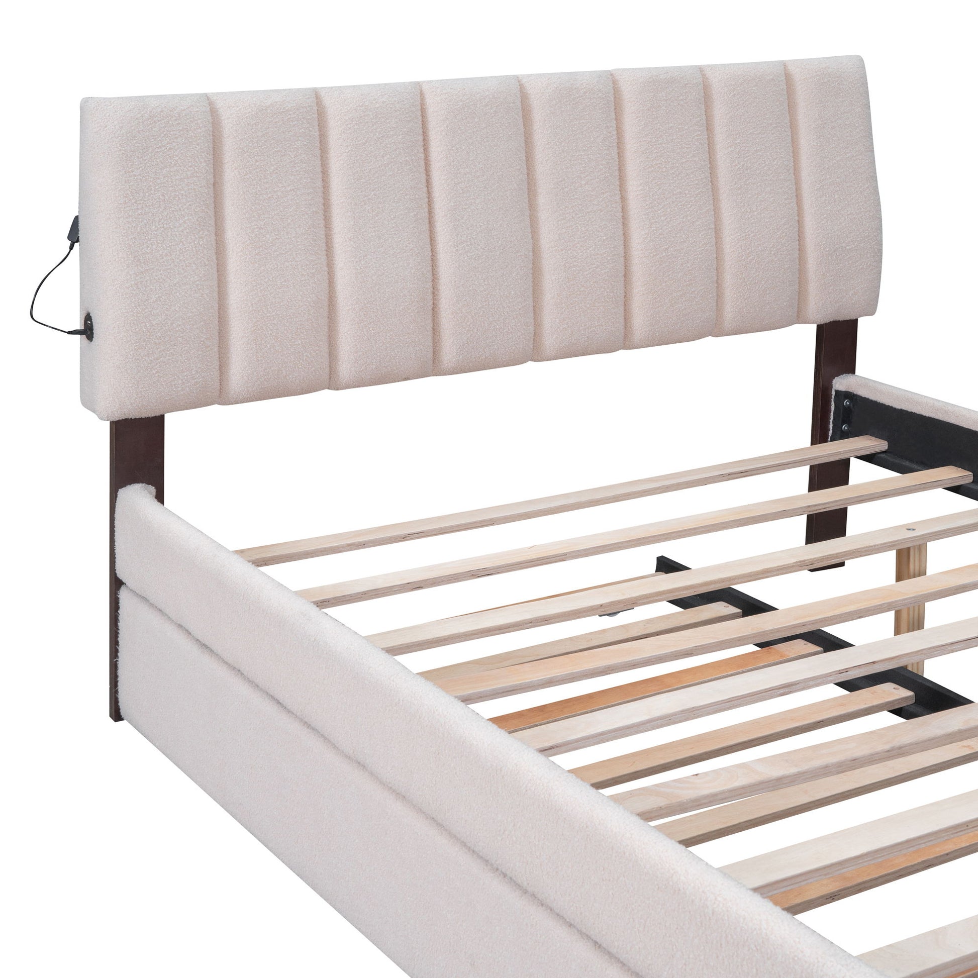 Upholstered Platform Bed With Trundle - The Sleep Loft - Online Mattress Showroom NYC