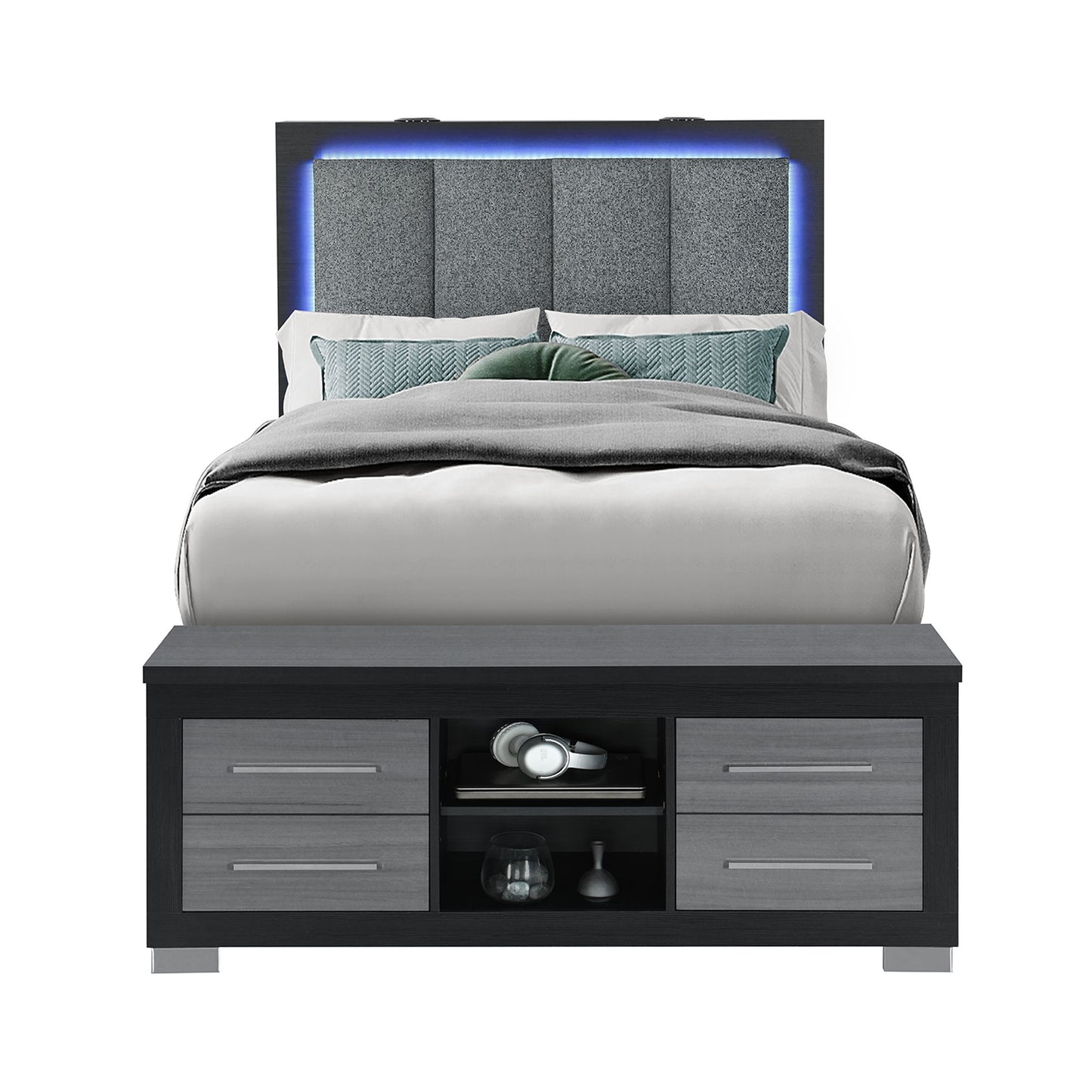 Messa - Bed With Storage Features And LED Lighting - The Sleep Loft - Online Mattress Showroom NYC
