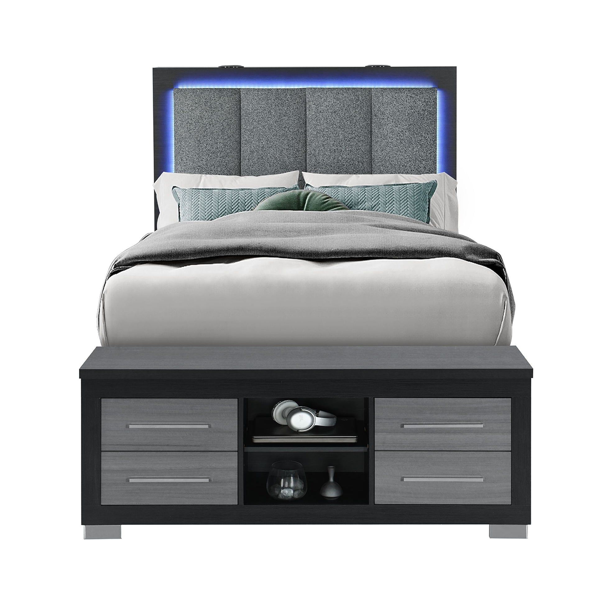 Messa - Bed With Storage Features And LED Lighting - The Sleep Loft - Online Mattress Showroom NYC