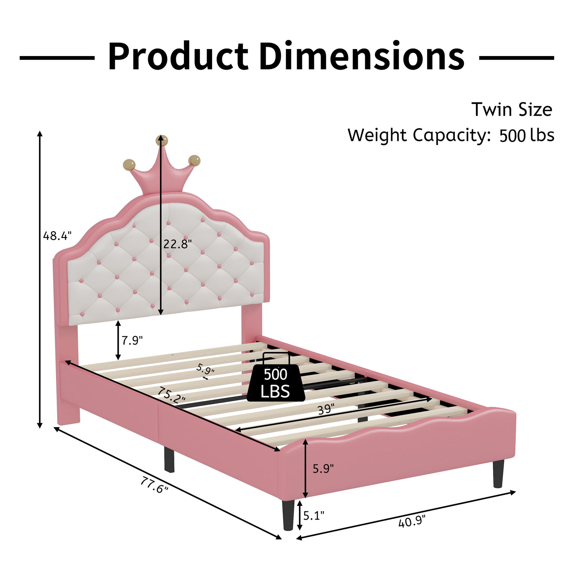 Lovely Crown Fantasy Princess Bed With Tufted Headboard - The Sleep Loft - Online Mattress Showroom NYC