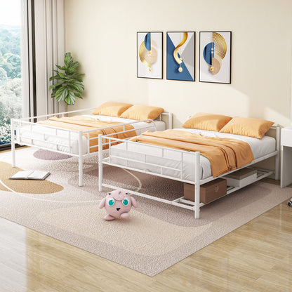 Metal Bunk Bed With Shelf And Guardrails - The Sleep Loft - Online Mattress Showroom NYC