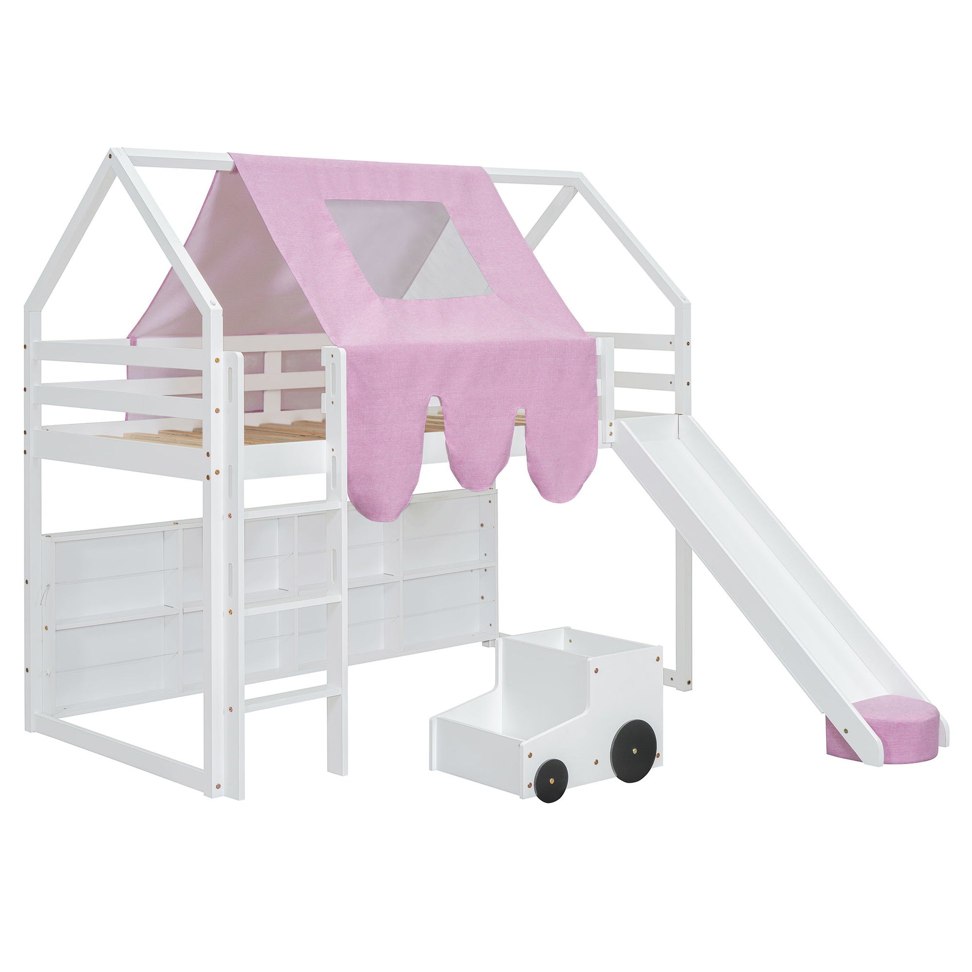 Loft Bed With House Shaped Frame And Tent - The Sleep Loft - Online Mattress Showroom NYC