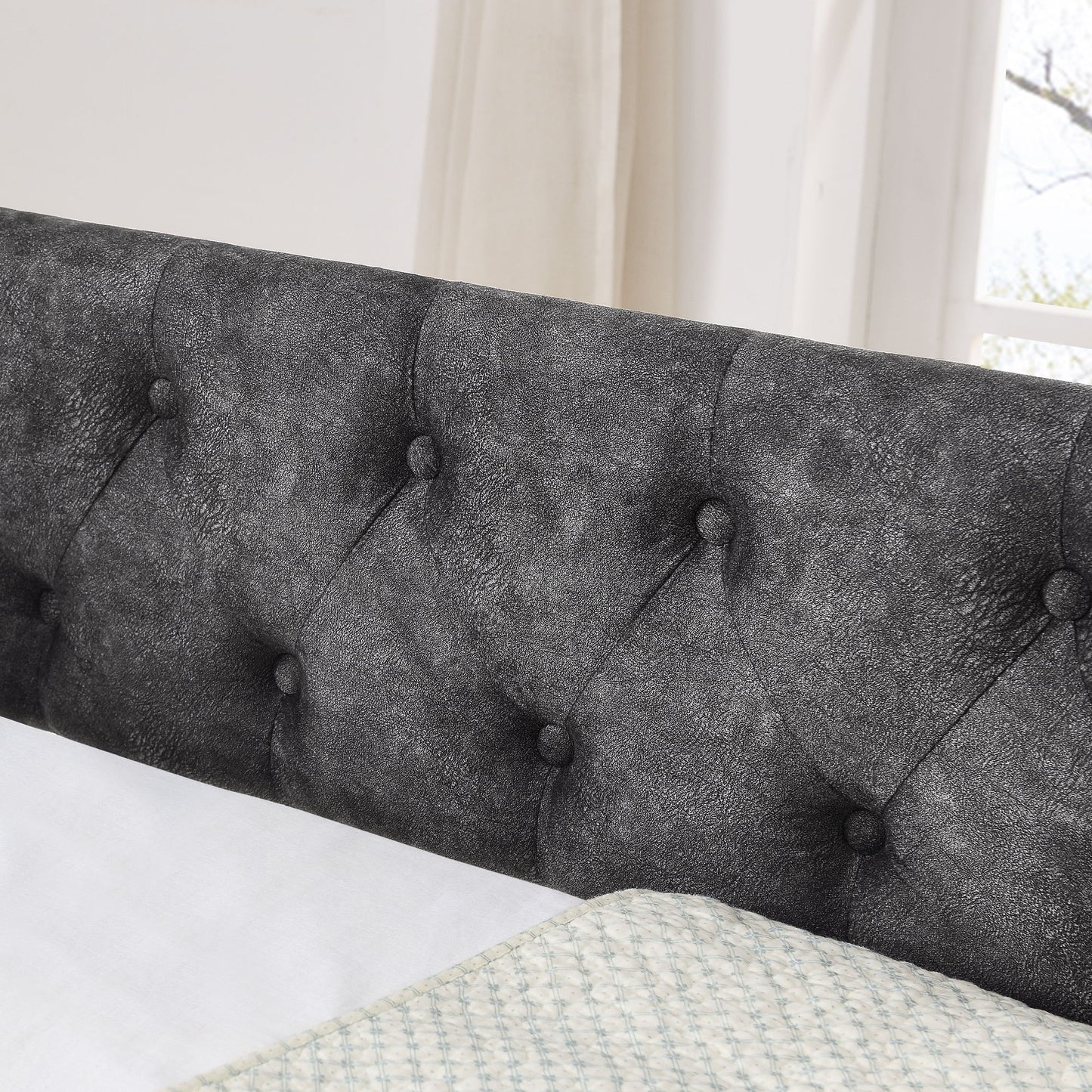 Upholstered Daybed With USB Charging & Pull Out Bed - The Sleep Loft - Online Mattress Showroom NYC