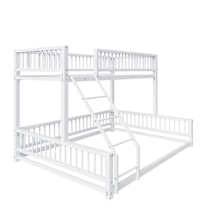 Bunk Bed With Ladder And Safety Guardrails