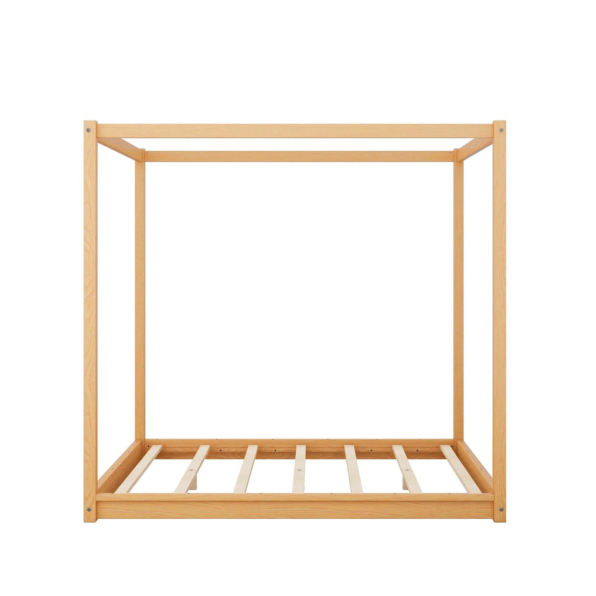 Wood Canopy Platform Bed With Support Legs And Airflow Slats - The Sleep Loft - Online Mattress Showroom NYC