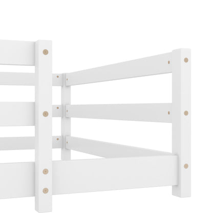 Twin Size Montessori Floor Bed With Fence - White - The Sleep Loft - Online Mattress Showroom NYC