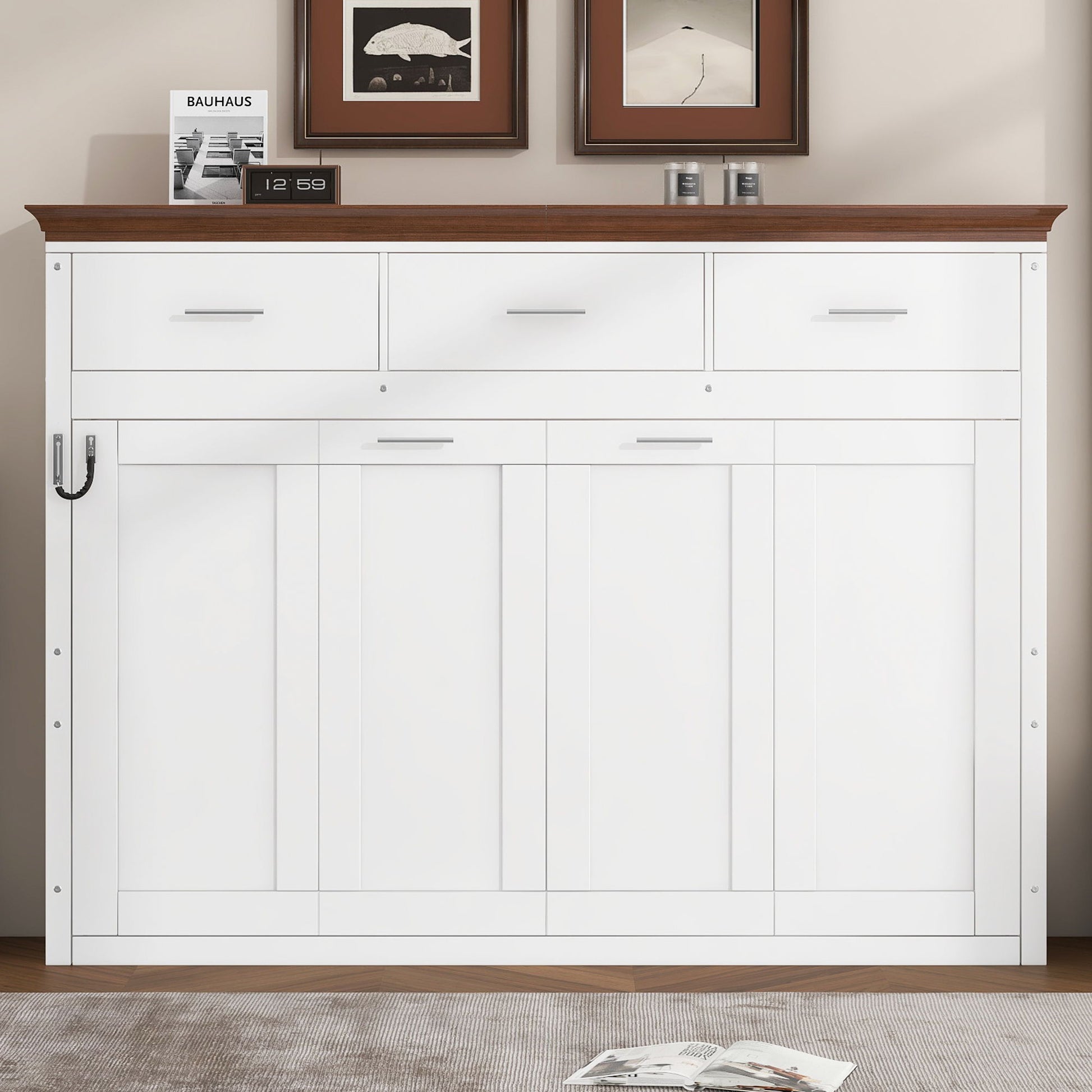 Twin Size Murphy Bed With 3 Drawers - White - The Sleep Loft - Online Mattress Showroom NYC