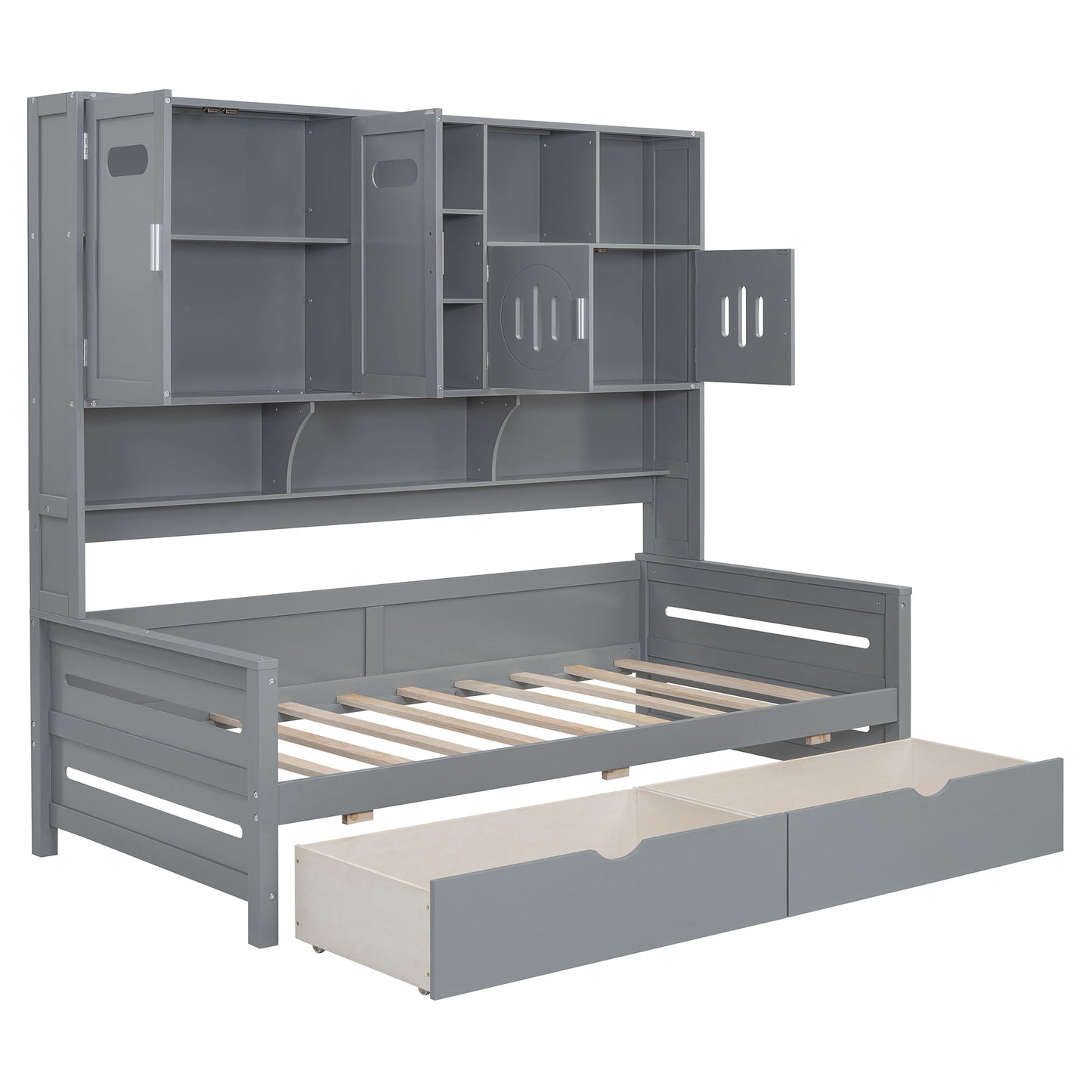 Daybed With All-In-One Cabinet And Shelf - The Sleep Loft - Online Mattress Showroom NYC