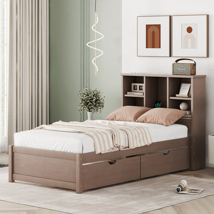 Bed Frame With Built In USB Port And 2 Drawers