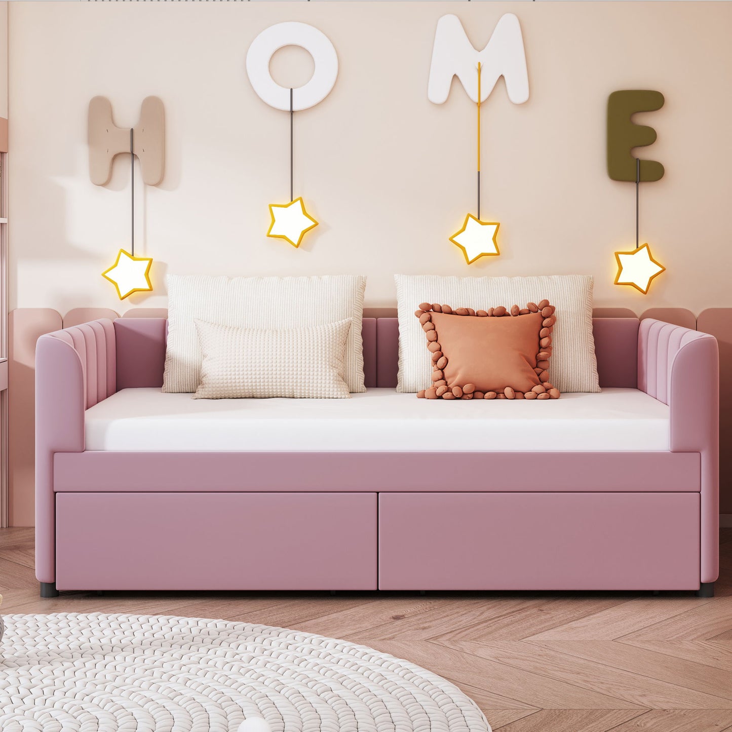 Upholstered Daybed With Ergonomic Design Backrest - The Sleep Loft - Online Mattress Showroom NYC