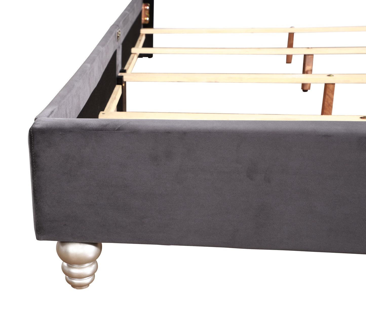 Upholstered Velvet Bed Transitional - The Sleep Loft - Online Mattress Showroom NYC
