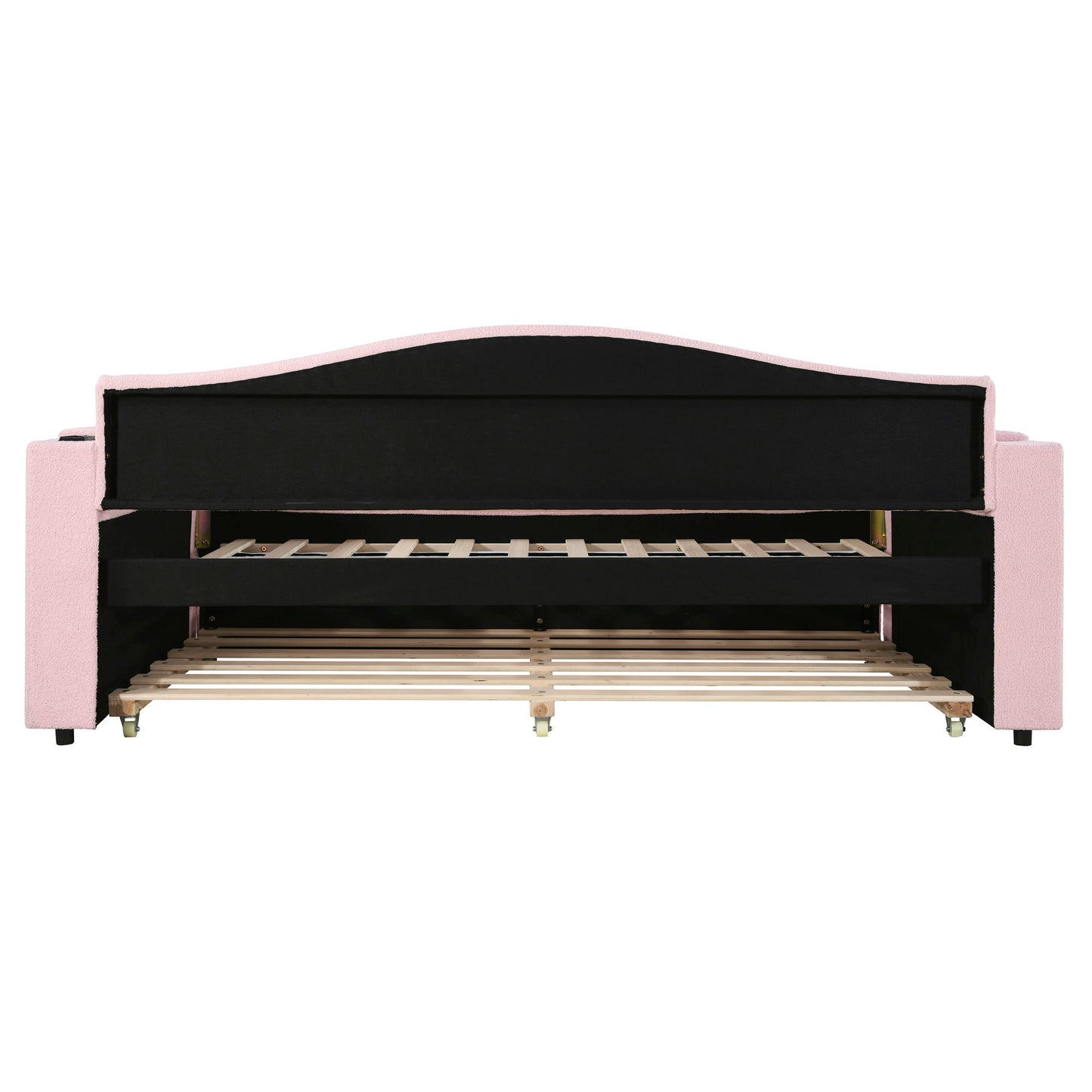 Upholstered Daybed With Storage Armrests, Trundle And Latest Integrated tooth Audio System - The Sleep Loft - Online Mattress Showroom NYC
