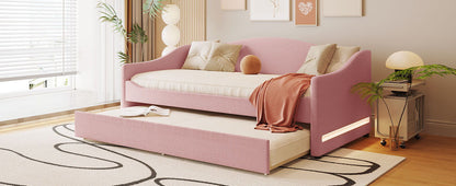 Design Upholstered Daybed With Light And Trundle - The Sleep Loft - Online Mattress Showroom NYC