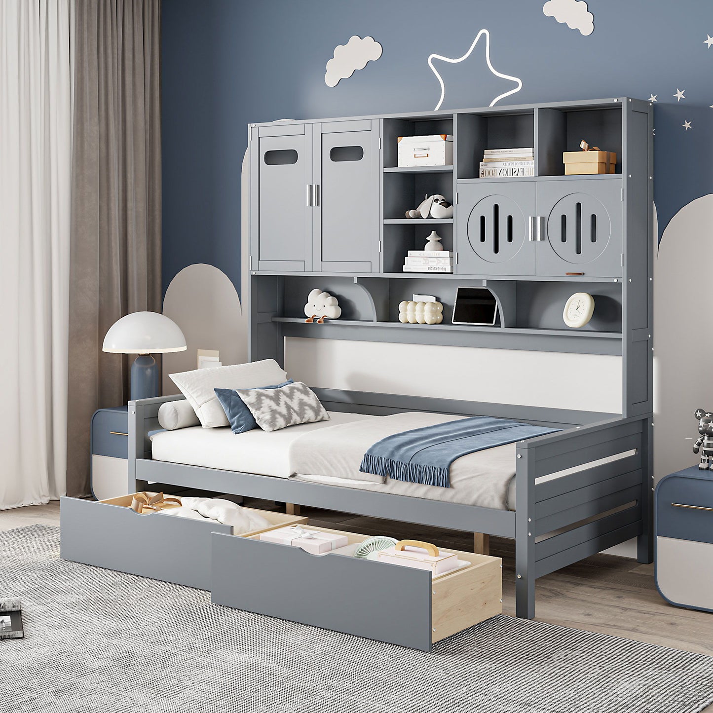 Daybed With All-In-One Cabinet And Shelf - The Sleep Loft - Online Mattress Showroom NYC