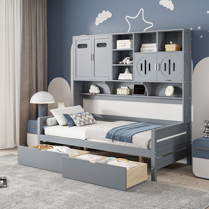 Daybed With All-In-One Cabinet And Shelf - The Sleep Loft - Online Mattress Showroom NYC
