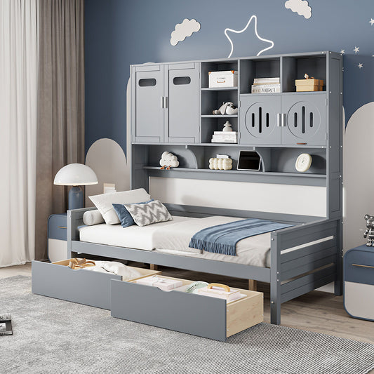 Daybed With All-In-One Cabinet And Shelf - The Sleep Loft - Online Mattress Showroom NYC