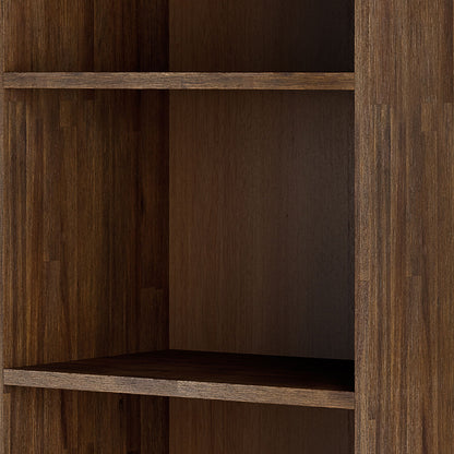 Clarkson - Bookcase With Storage - Rustic Natural Aged Brown - The Sleep Loft - Online Mattress Showroom NYC