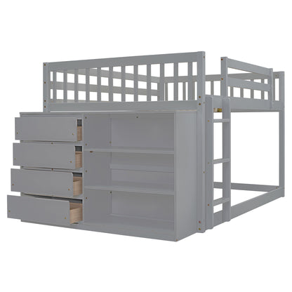 Bunk Bed With 4 Drawers And 3 Shelves - The Sleep Loft - Online Mattress Showroom NYC