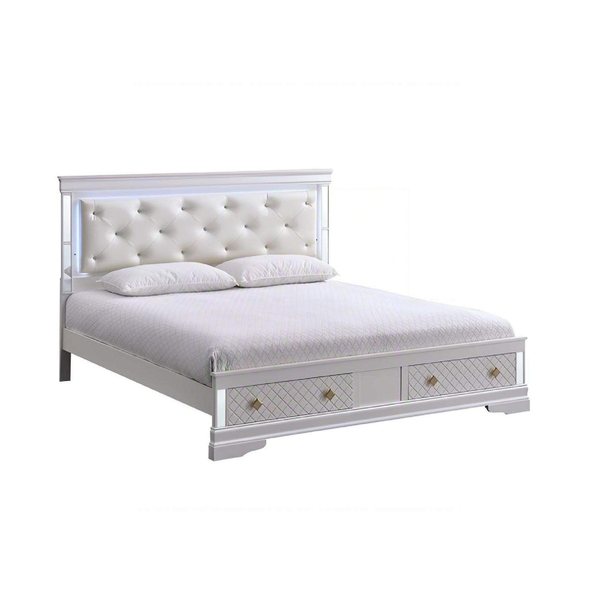 Verona - Bed With LED Accent Lighting, 2 Drawers - The Sleep Loft - Online Mattress Showroom NYC