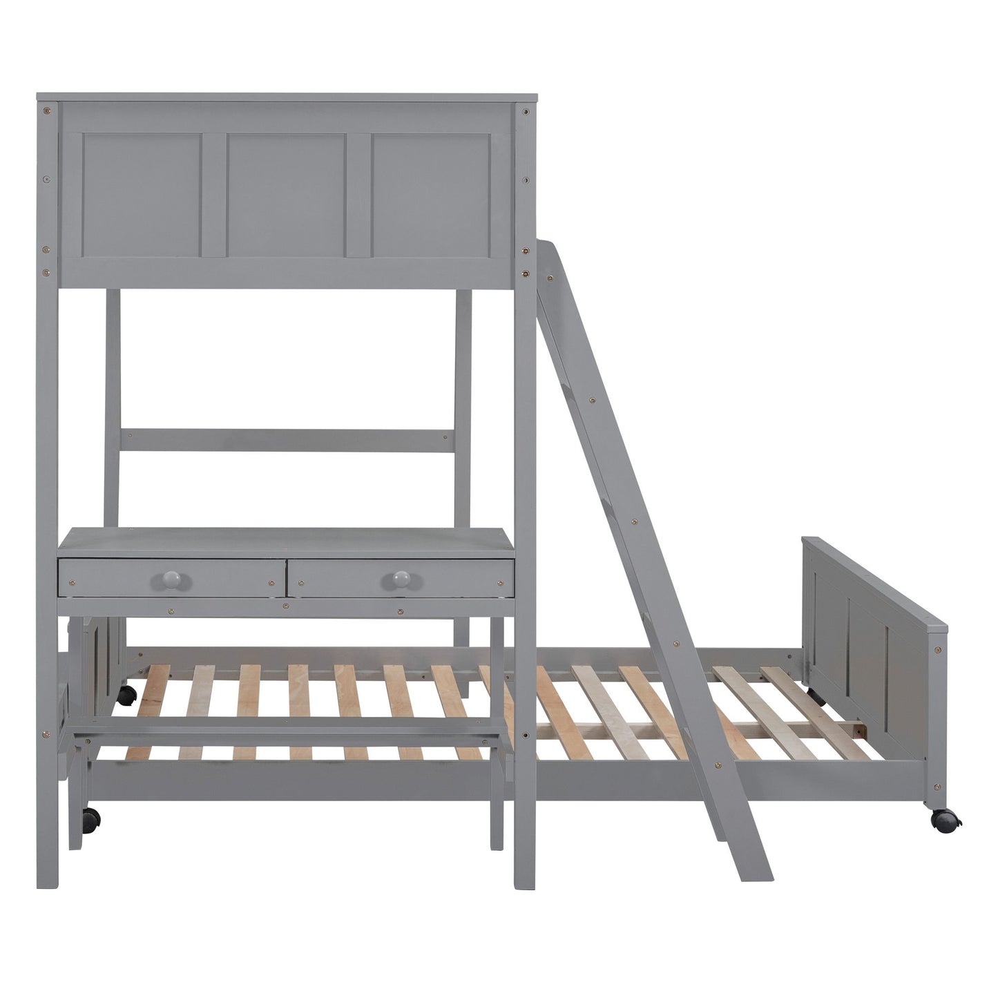 Full Over Full Bunk Bed With Desk - The Sleep Loft - Online Mattress Showroom NYC