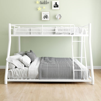 Bunk Bed Frame With Ladder And Guardrail, Heavy Duty Noise Free Design Metal Construction - The Sleep Loft - Online Mattress Showroom NYC