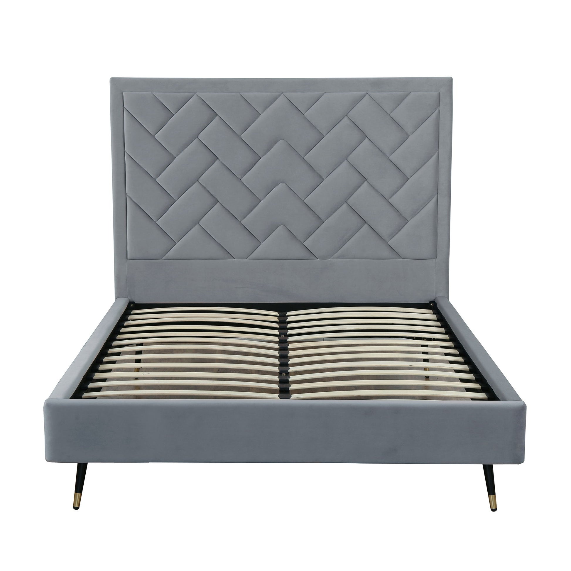 Crosby - Bed With Upholstered Headboard And Slats - The Sleep Loft - Online Mattress Showroom NYC