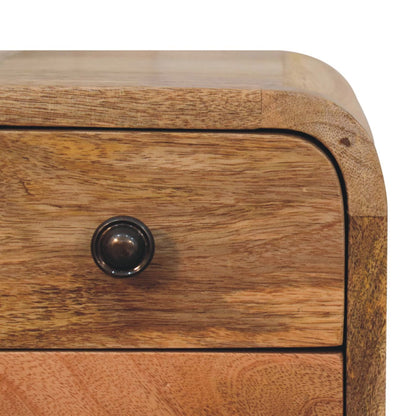 Curved Nightstand, - The Sleep Loft - Online Mattress Showroom NYC