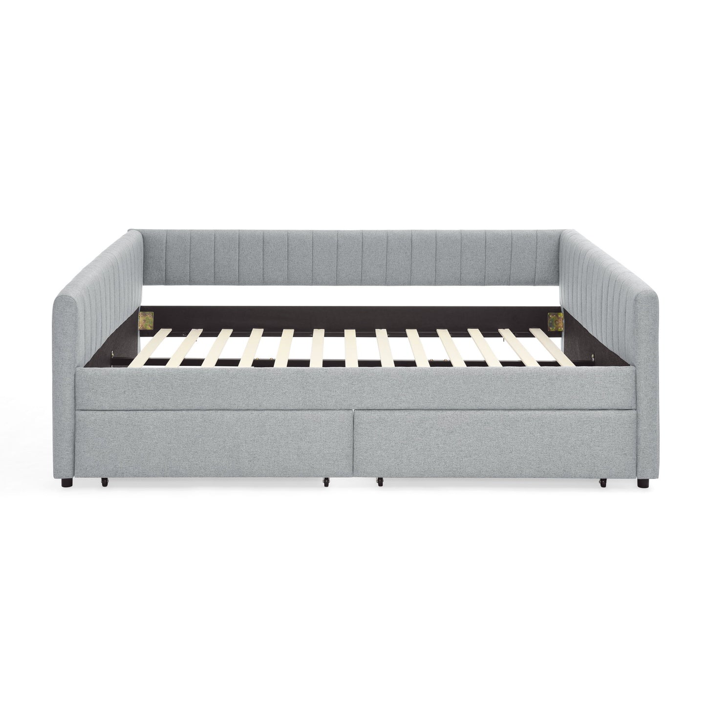 Upholstered Queen Daybed With 2 Drawers - The Sleep Loft - Online Mattress Showroom NYC
