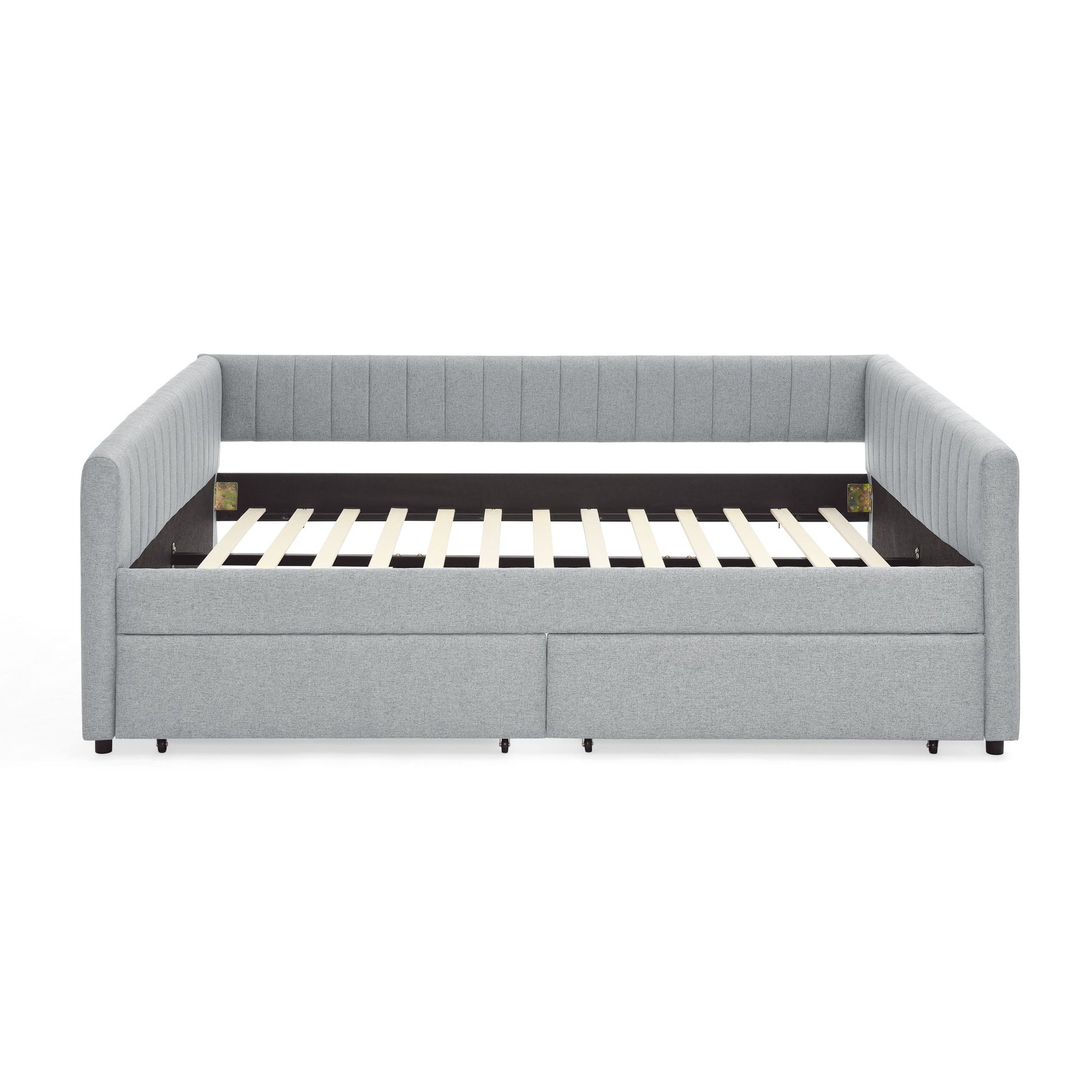 Upholstered Queen Daybed With 2 Drawers - The Sleep Loft - Online Mattress Showroom NYC