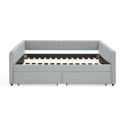 Upholstered Queen Daybed With 2 Drawers - The Sleep Loft - Online Mattress Showroom NYC