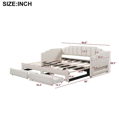 Extendable Daybed With LED Light And 2 Storage Drawers - The Sleep Loft - Online Mattress Showroom NYC