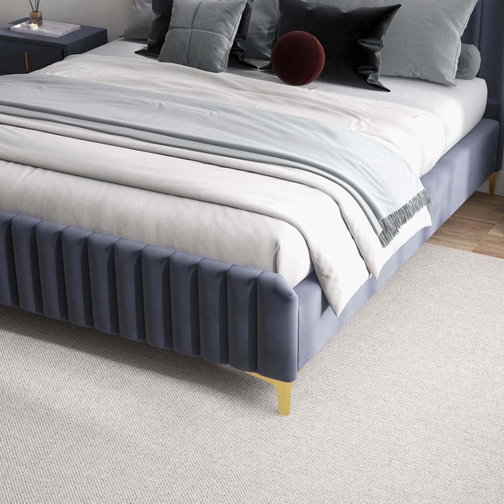 Bethany - Queen Upholstered Platform Bed - Gray - The Sleep Loft - Online Mattress Showroom NYC