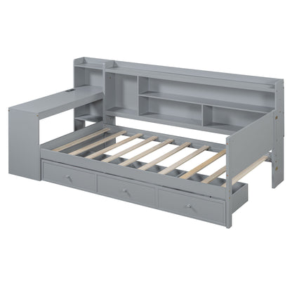 Daybed With 3 Drawers USB Ports And Desk - The Sleep Loft - Online Mattress Showroom NYC